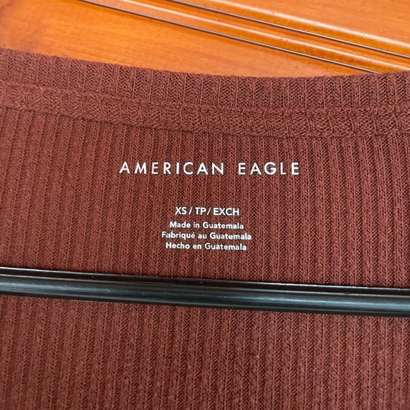 American Eagle Ribbed Button Front Top - Picture 3 of 3
